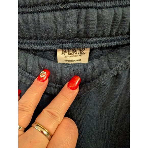 Victoria's Secret Y2K 2021 Navy Blue & Silver Glitter Dog Logo Full-Zip Set - Picture 6 of 6